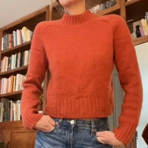 COPY - Vince Knit Cashmere Mock neck crop sweater